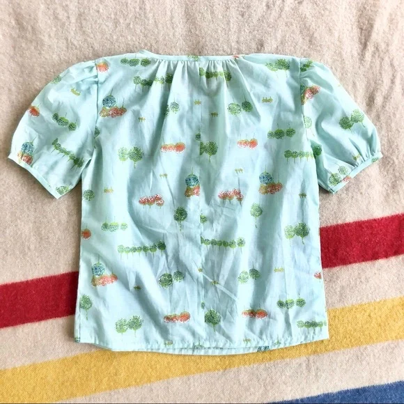 True Vintage handmade voile blouse and skirt matching 2pc set - Picture 7 of 11